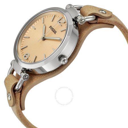 Fossil Georgia Beige Dial Sand Tan Leather Ladies Watch ES2830