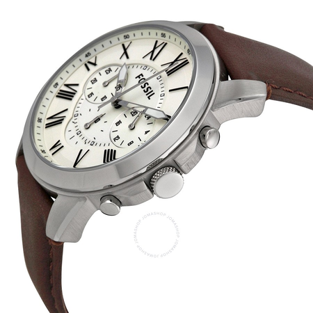 Fossil Grant Cream Dial Men's Chronograph Watch FS4735IE