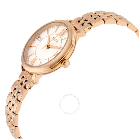 Fossil Jacqueline Silver Dial Rose Gold-tone Ladies Watch ES3799