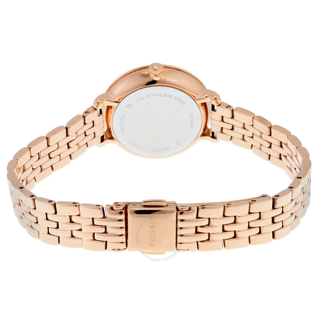 Fossil Jacqueline Silver Dial Rose Gold-tone Ladies Watch ES3799