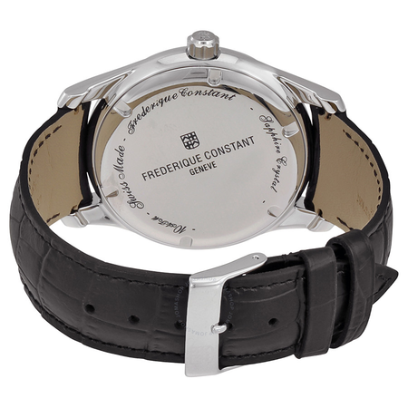 Frederique Constant Automatic Black Dial Black Leather Watch 303B6B6 FC-303B6B6