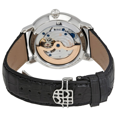 Frederique Constant Slimline Automatic Silver Dial Black Leather Men's Watch FC-710S4S6