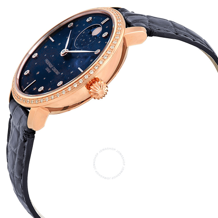 Frederique Constant Slimline Moonphase Stars Automatic Diamond Ladies Watch FC-701NSD3SD4