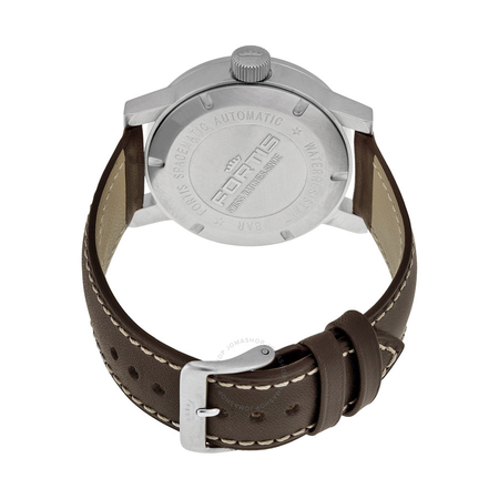 Fortis Spacematic Automatic White Dial Black Leather Men's Watch 623.10.52 623.10.52 L01