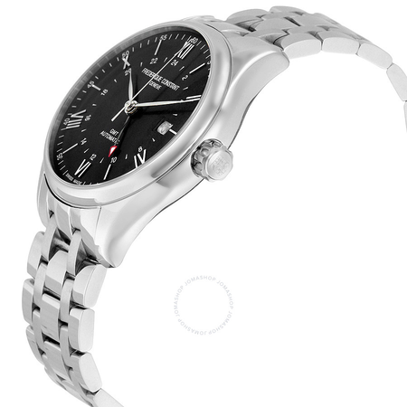 Frederique Constant Classics Index GMT Automatic Black Dial Stainless Steel Men's Watch FC-350B5B6B