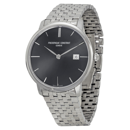 Frederique Constant Slim Line Black Dial Stainless Steel FC-306G4S6B