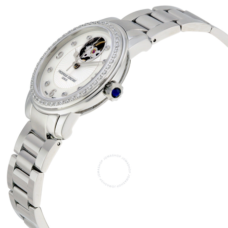 Frederique Constant Frderique Constant Heart Beat Mother of Pearl Diamond Dial Stainless Steel Ladies Watch FC-310HBAD2PD6B