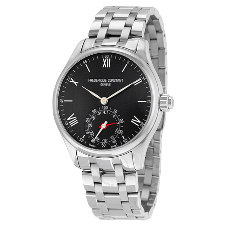 Frederique Constant Horological Smart Watch Black Dial Stainless Steel Men's Watch FC-285B5B6B