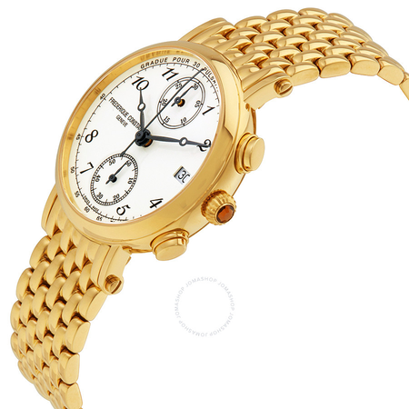 Frederique Constant Frederique Constant Classics Chronograph Silver Enamel Dial Gold-tone Ladies Watch FC-291A2R5B