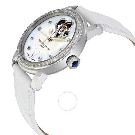 Frederique Constant Heartbeat Automatic Diamond Ladies Watch FC-310BDHB2PD6-WH