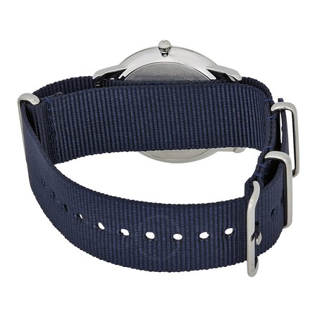 Frederique Constant Slimline Canvas Silver Dial Unisex Watch FC-235M4S6-NAVY
