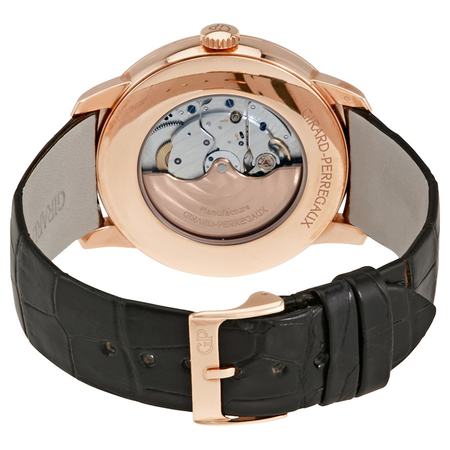 Girard Perregaux GP 1966 White Dial 18kt Pink Gold Black Leather Men's Watch 49534-52-711-BK6A