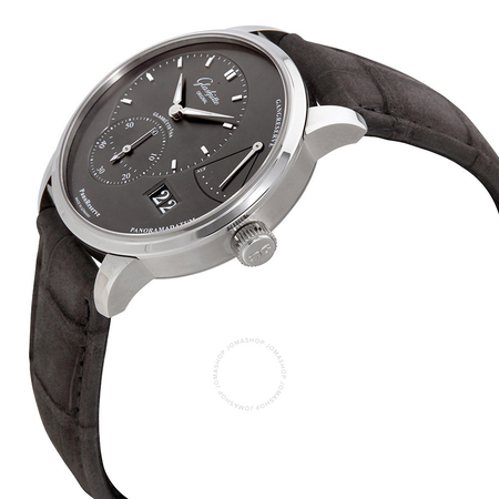 Glashutte PanoReserve Galvanised Ruthenium Dial Men's Watch 65-01-23-12-04