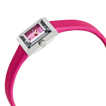 Gucci G-Frame Fuchsia Mother of Pearl Dial Ladies Satin Watch YA128533