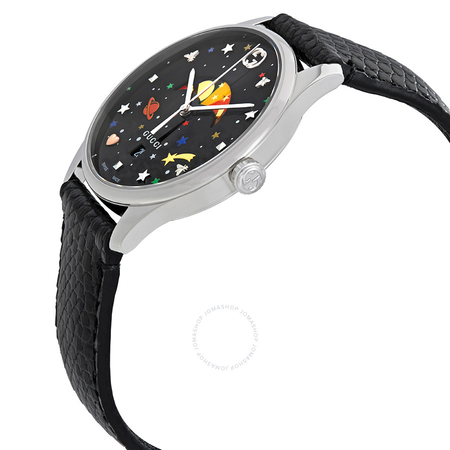 Gucci G-Timeless Black with Stars and Planet Moonphase Dial Ladies Watch YA1264045