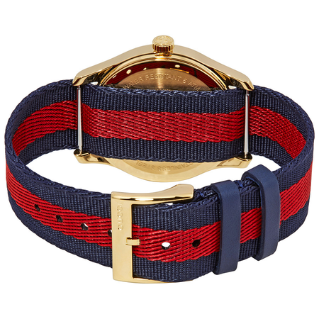 Gucci G-Timeless Blue and Red Dial wth an Embroidered Bee Ladies Watch YA1264061