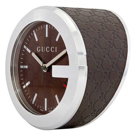 Gucci Open Box - Gucci Brown GG Pattern Dial Table Clock YC210007 YC210007