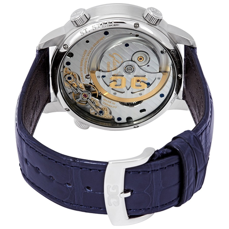 Glashutte Senator Cosmopolite Varnish Matt White Dial Automatic Men's Leather Watch 1-89-02-03-02-01