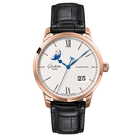 Glashutte Senator Excellence Panorama Silver Dial Automatic Men's Watch 36-04-02-05-30