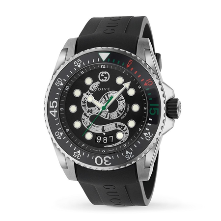 Gucci Gucci Dive Quartz Black Dial Men's Watch YA136217 YA136217