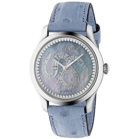 Gucci Gucci G-Timeless Automatic Transparent Mother of Pearl Dial Ladies Watch YA1264113 YA1264113