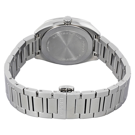 Gucci GG2570 Black Dial Stainless Steel Diamond Ladies Watch YA142503