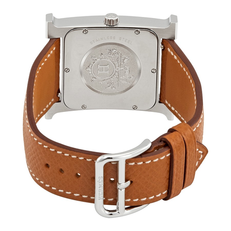 Hermes H Hour White Dial Ladies Leather Watch 036831WW00