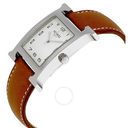 Hermes H Hour White Dial Ladies Leather Watch 036833WW00