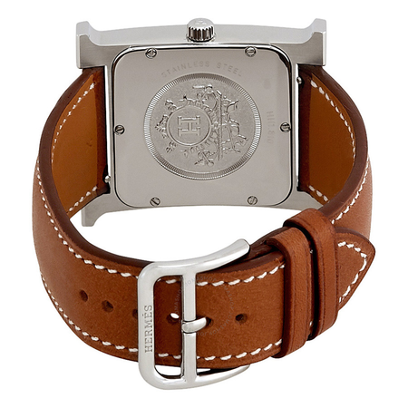 Hermes H Hour White Dial Ladies Leather Watch 036833WW00