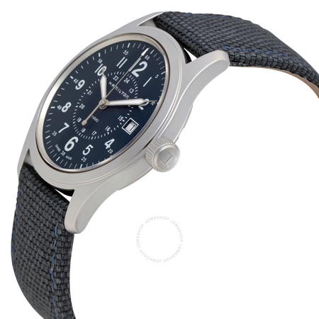 Hamilton Khaki Field Blue Dial Blue Canvas Men's Watch H68201943