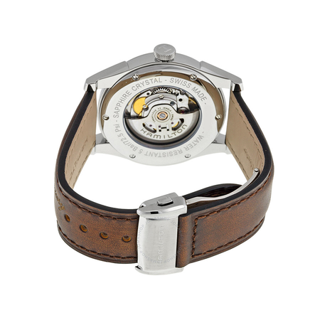 Hamilton Spirit of Liberty Automatic Silver Dial Brown Leather Men's Watch H42415551