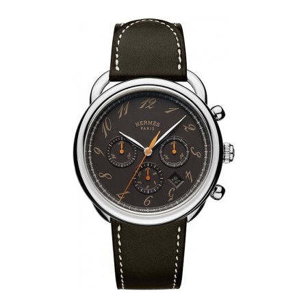 Hermes Arceau Black Dial Automatic Men's Chronograph Watch 038700WW00