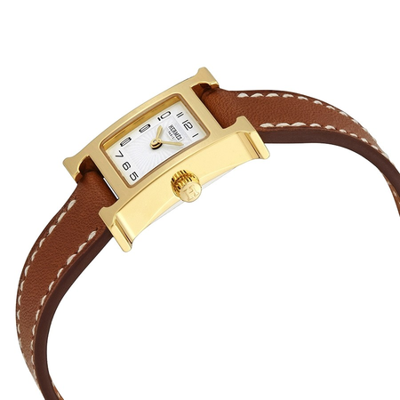 Hermes H Hour Quartz Petite White Dial Ladies Watch 037963WW00