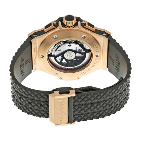 Hublot Big Bang 18kt Rose Gold Black Dial Black Rubber Men's Watch 301PX130RX 301.PX.130.RX