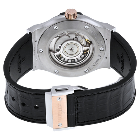 Hublot Classic Fusion Automatic Titanium Dial Black Alligator Leather Men's Watch 542.NO.1180.LR