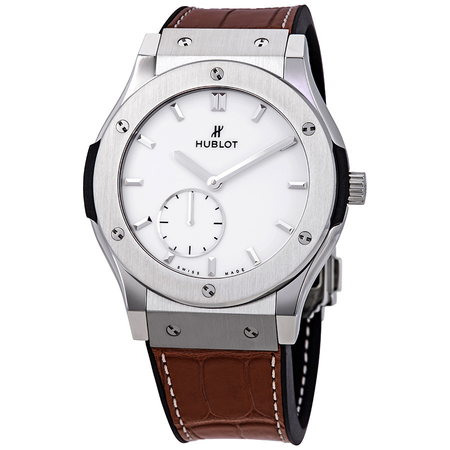 Hublot Classic Fusion Ultra Thin Titanium Automatic White Dial Men's Watch 545.NX.2210.LR