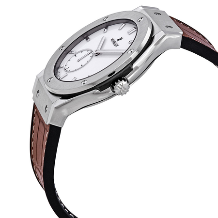 Hublot Classic Fusion Ultra Thin Titanium Automatic White Dial Men's Watch 545.NX.2210.LR