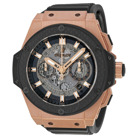 Hublot King Power Unico Black Dial Rose Gold Automatic Men's Watch 701.OQ.0180.RX