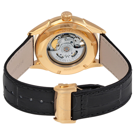 Hamilton Jazzmaster Open Heart Black Dial Automatic Men's Leather Watch H32735731