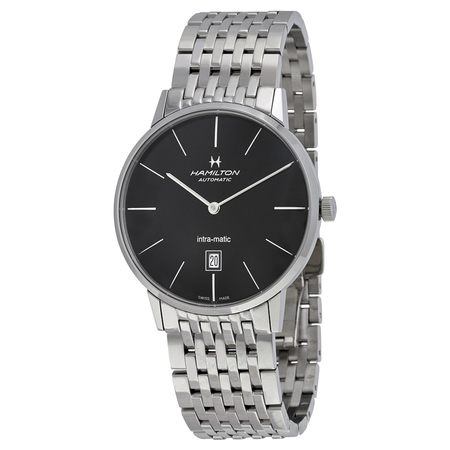 Hamilton Timeless Classic Intra-Matic Black Dial Stainless Steel Men's Watch H38755131