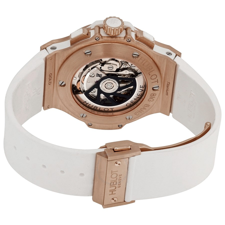 Hublot Big Bang White Dial 18kt Rose Gold Automatic Chronograph Men's Watch 301-PE-2180-RW 301.PE.2180.RW