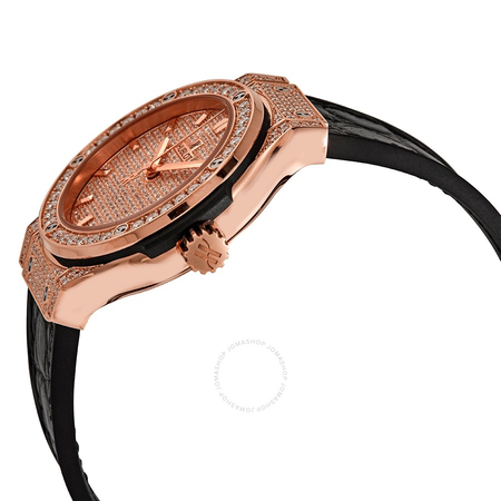 Hublot Classic Fusion 18kt Rose Gold Diamond Ladies Watch 581.OX.9010.LR.1704
