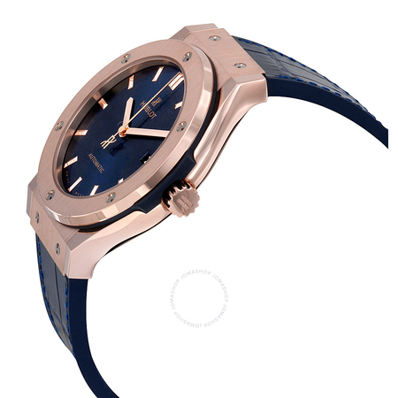 Hublot Classic Fusion Blue Sunray Dial 18K King Gold Automatic Men's Watch 511.OX.7180.LR
