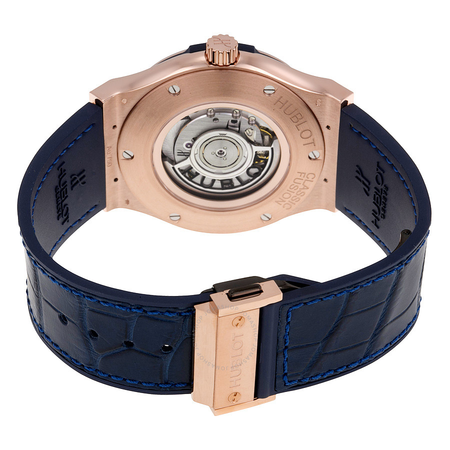 Hublot Classic Fusion Blue Sunray Dial 18K King Gold Automatic Men's Watch 511.OX.7180.LR