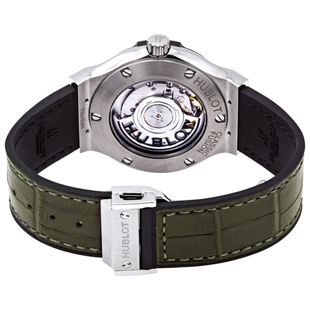 Hublot Classic Fusion Green Sunray Dial Automatic Men's Titanium Watch 565.NX.8970.LR