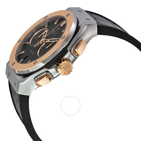 Hublot Classic Fusion Matte Black Automatic Chronograph Black Alligator Rubber Men's Watch 521.NO.1180.LR