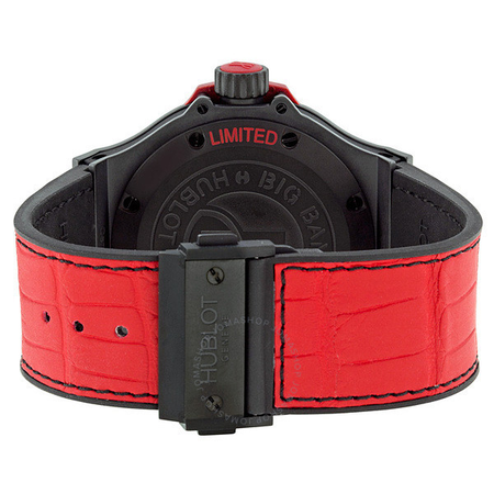 Hublot Big Bang Black Dial Red Leather Strap Men's Watch 322-CI-1130-GR-ABR-10 322.CI.1130.GR.ABR10