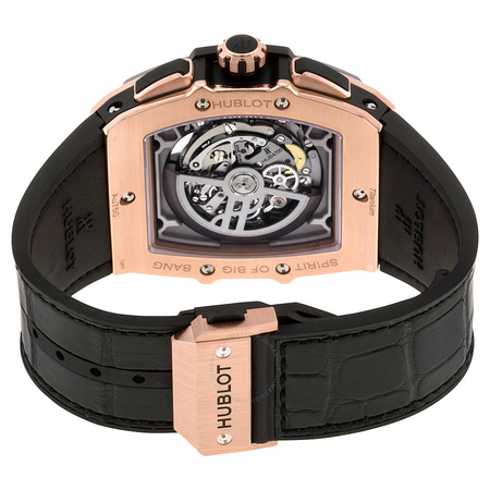Hublot Spirit Of Big Bang Square Skeleton Dial Black Rubber Band Automatic Men's Watch 601.OM.0183.LR