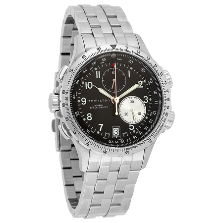 Hamilton Khaki ETO Black Dial Stainless Steel Men's Watch H77612133