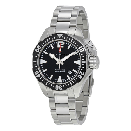 Hamilton Khaki Navy Frogman Automatic Black Dial Men's Watch H77605135